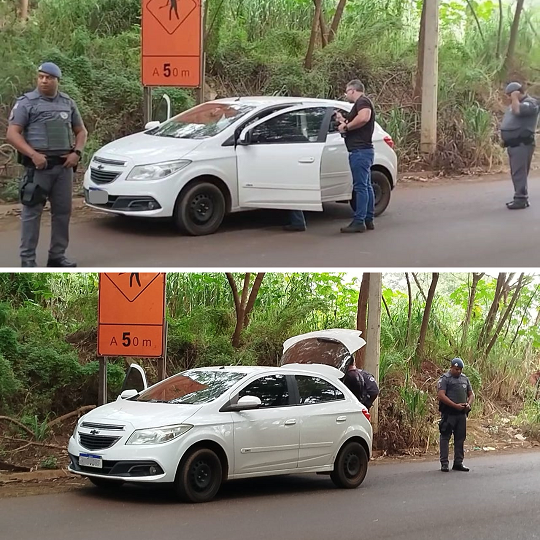 Carro foi localizado hoje, na Avenida Marginal Um, no Jardim das Gaivotas, em Araraquara